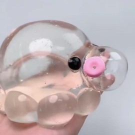 2025 NEW taba squishies Cute Octopus Crystal Ball Homemade Bubble Making Pinch Decompression Anger Relief Toy Pump Bubble Slow Rebound Squeezing Toy - Colour: Crystal clear