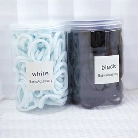 Hair Ties - Seamless Cotton Hair Bands for Women and Girls, Elastic Soft Ponytail Holders, No Damage Stretchy Hair Tie for Thick Heavy Curly Hair 150pcs (White)