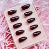ONPRESS 30Pcs Wine Red Press on Nails Short Almond Fake