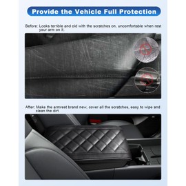 CDEFG for 2024 2025 2026 Hyundai Santa Fe Armrest Cover Center Console Cover for 2024 2025 2026 Hyundai Santa Fe MX5 Accessories Middle Console Pad(Require Armrest Lid Removal)