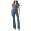 Silver Jeans Co. Women's 70s Flare Leg Denim Jumpsuit, Indigo,