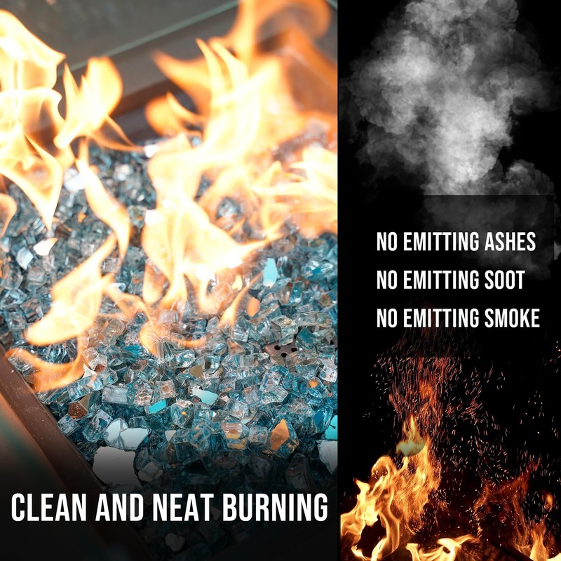 Skyflame 10-Pound Fire Glass for Fireplace Fire Pit and Landscaping,