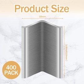 Therwen 400 Pcs V Nails for Hardwood Graphics Framing Hardware Frame Joiner Strong Picture Frame Nails for Joining Wood Corners or Stretcher Bars (3/8 Inch, 10 mm)