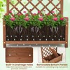 Giantex Raised Garden Bed with Trellis, 60” Wooden Planter Container