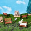 2 panchine in miniatura per casa delle bambole di Natale,