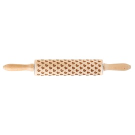 Mrs. Anderson’s Baking Embossing Rolling Pin, Heart Design, European Beechwood