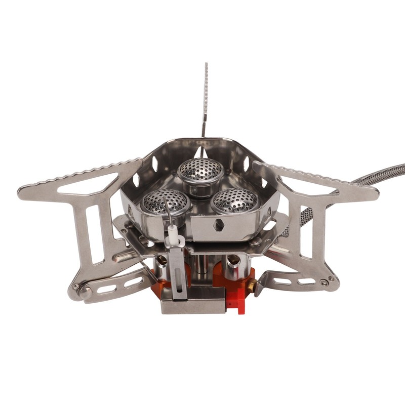 Mini Camping Gas Stove Windproof Stove Three Core Head Gas
