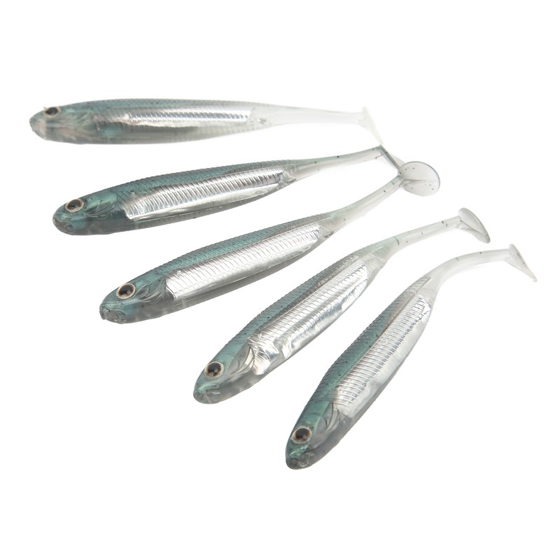 5Pcs Simulated Soft Fish Bait 3D Eyes Environmentally Friendly Silicone