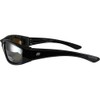 Birdz Eyewear Oriole Padded Motorcycle Glasses (Black Frame/Mirrored Brown Lens)