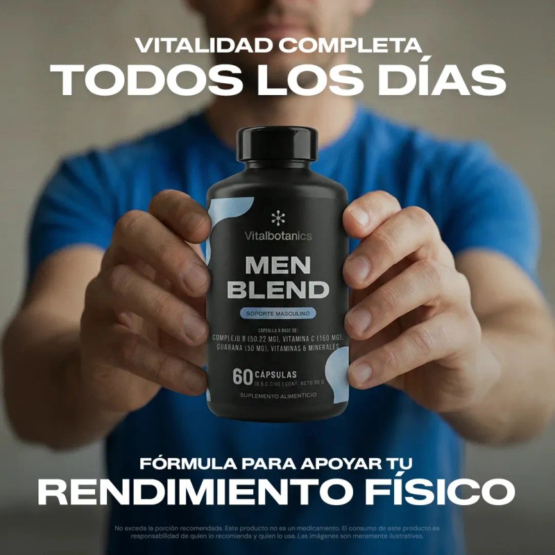 Vital Botanics Multivitamínico Hombre Vitaminas Minerales Creatina Guaraná Zinc Bcaa