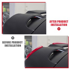 KUNGKIC Pack of 2 ABS Rear Wing Trim Spoiler Extension Lip Fins Decorative Stickers Compatible with Mini Cooper F55 F56 S/JCW 2014-2022 Accessories, Cool Exterior Decoration, Sporty Style (Red)