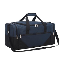 LONALIA Gym Bag Sport Duffle Bag for Men - 21 in Weekender Travel Bag with Trolley Sleeve (Navy)
