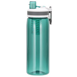 Filtered Water Bottle,Camping Water Purifier Bottle,Portable Press Water Bottle with Filter for Hiking,Travel,Survival,Backpacking, Drinking, Emergency-Green