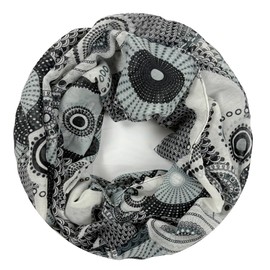 Van Der Rich ® - Loop Scarf with Pattern Tube Scarf - Women's, 18-black