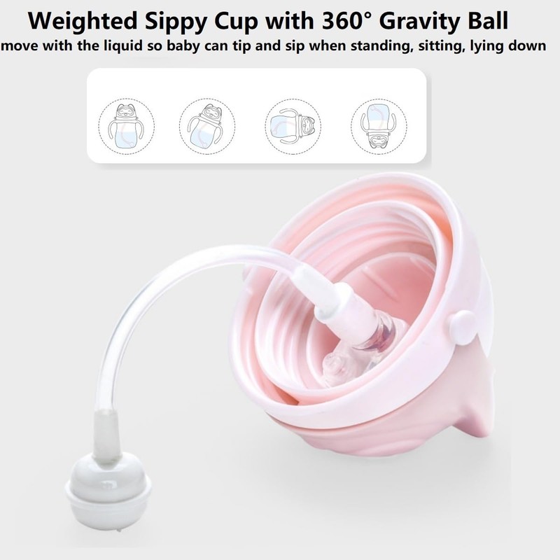 Oberni Tritan Sippy cups, No Spill Toddler Water Bottle with