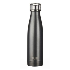 BUILT Tritan Double Wall Stainless Steel Vacuum Insulated, 17-Ounce, CHARCOAL