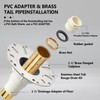 PVC Freestanding Bathtub Drain, Bathtub Drain Rough-in Kit, with PVC