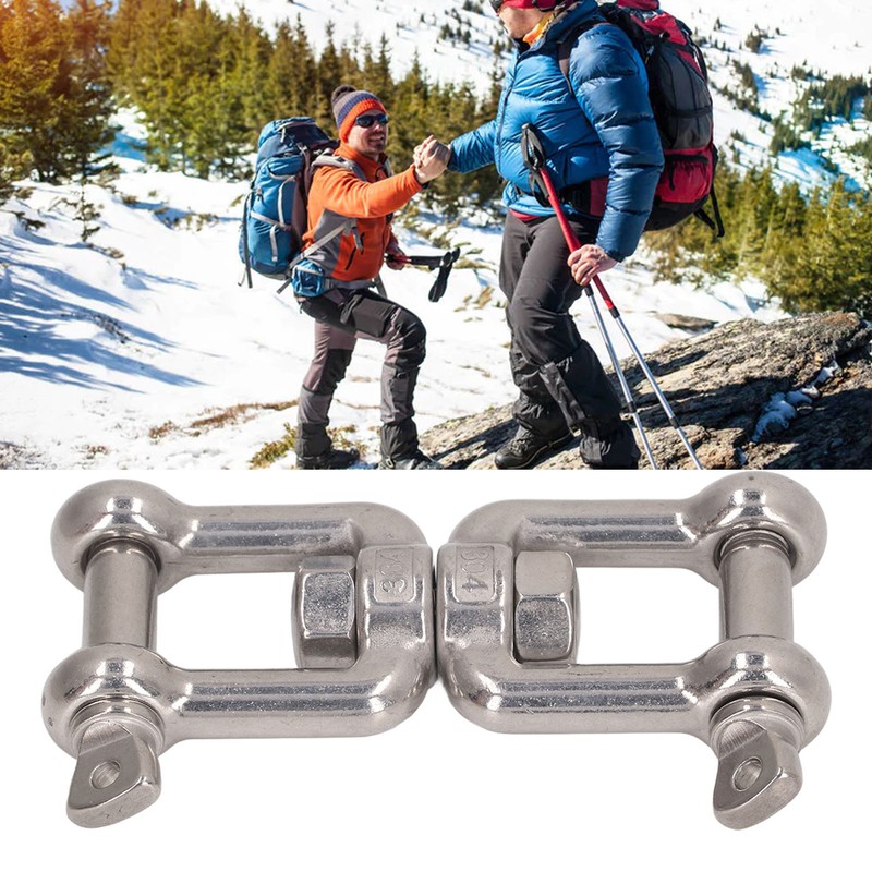 304 Stainless Steel Double Jaw Shackle Rustproof Universal Jaw Anchor