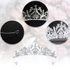 XIAQICA Crown Tiara Silver Crystal Diamond Tiara Women's Crown Wedding