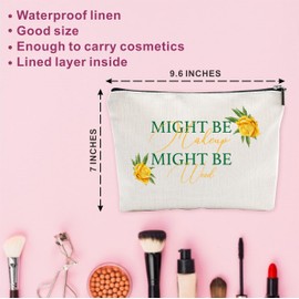 Funny Makeup Bag Gift, Might Be Makeup Might Be... Cosmetic Bag Gifts Toiletry Bag For Girls, Families, Besties, Coworkers, Birthday Gift, Women Accessories - (A020)