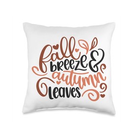 Fall Breeze Autumn Leaves Seasons Cute Gift Nice Fall Breeze Autumn Leaves Throw Pillow, 16x16, Multicolor