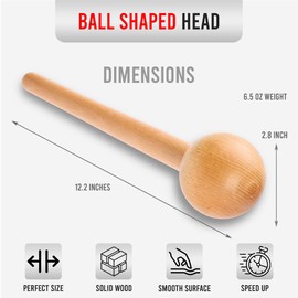 Hot Glove Mallet and Glove Wrap Bundle, 3 Piece Set for Glove Break-In, Black