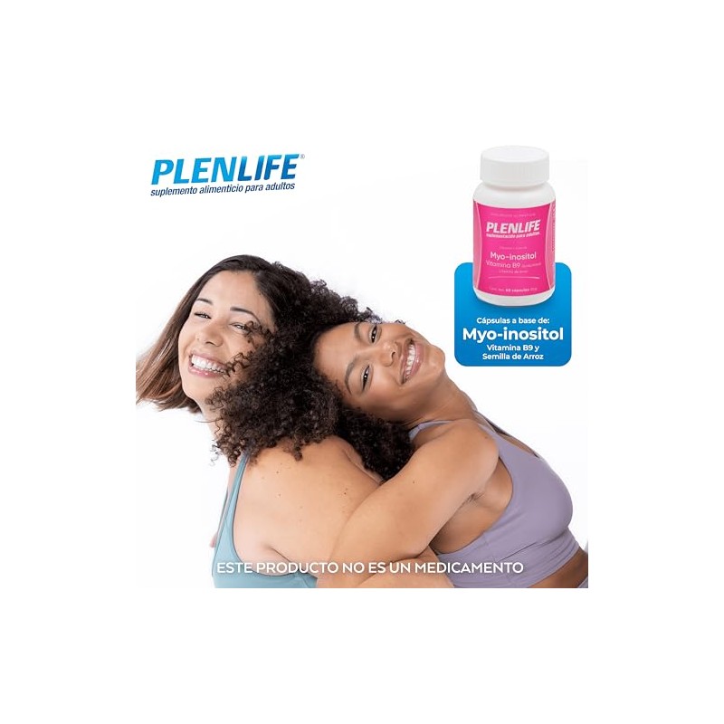 Plenlife Myo Inositol Vitamina Semilla Arroz Cápsulas