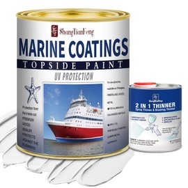 ShangTianFeng 207014 Marine Wood and Fiberglass Primer,32 Fl Oz White（Contains diluent）, Suitable for use on fiberglass, wood or metal surfaces above the waterline 1 Quarts