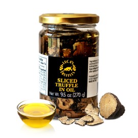 Luca’s Truffles 100% Italian Black Summer Truffle Carpaccio (270g) – Fresh Black Truffle Seasoning Slices Preserved in Extra Virgin Olive Oil & Salt – Gourmet Truffles for Meat, Fish, Pasta, or Salad Toppings