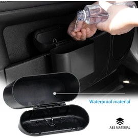 Bote de Basura para Carro para Toyota Camry XV80 2025 2026, Basurero de Auto Impermeable con Tapa Tipo Push para Puerta y Asiento con 1 Rollo de Bolsas (1 Pieza)