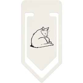 91mm 'Singapura Cat Napping' Large Plastic Paper Clip (CC00084138)