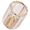 Cosmetic Brush Holder Transparent Glass Round Decorative Desktop Pen Storage