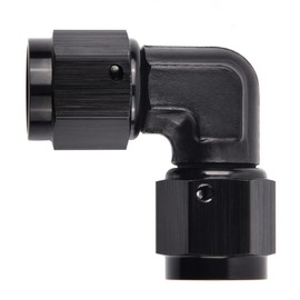 EVIL ENERGY 8AN Female to 8AN Female 90 Degree Low Profile Swivel Coupler Union Fitting Adapter Aluminum Black