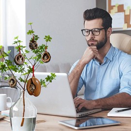 5 Pcs Cute Animal Ornaments for Christmas Tree Woodland Small Animals Forest 2D Pendant Decorations Handmade Ceiling Hanging Flat Decor for Keychain Office Desk Decor (5pcs Tree Animal Pendants B)