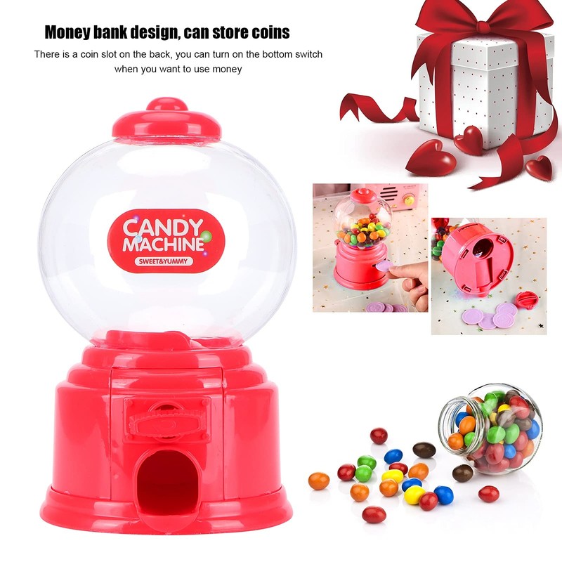Candy Machine Dispenser, Plastic Candy Machine Mini Money Bank Mini