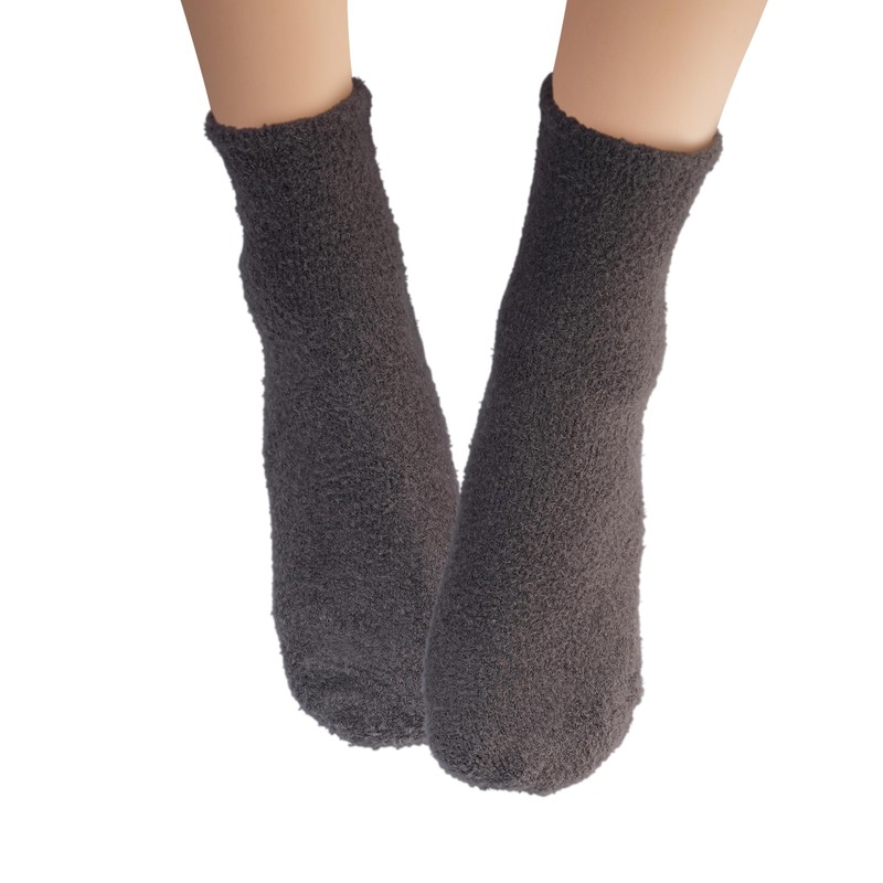 Earth Therapeutics Aloe Socks - Double Pack - Gray/Black (2