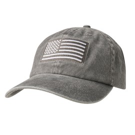 PACIFIC BRIM Women's and Men's Classic Cotton Adjustable Baseball Hat - Flag