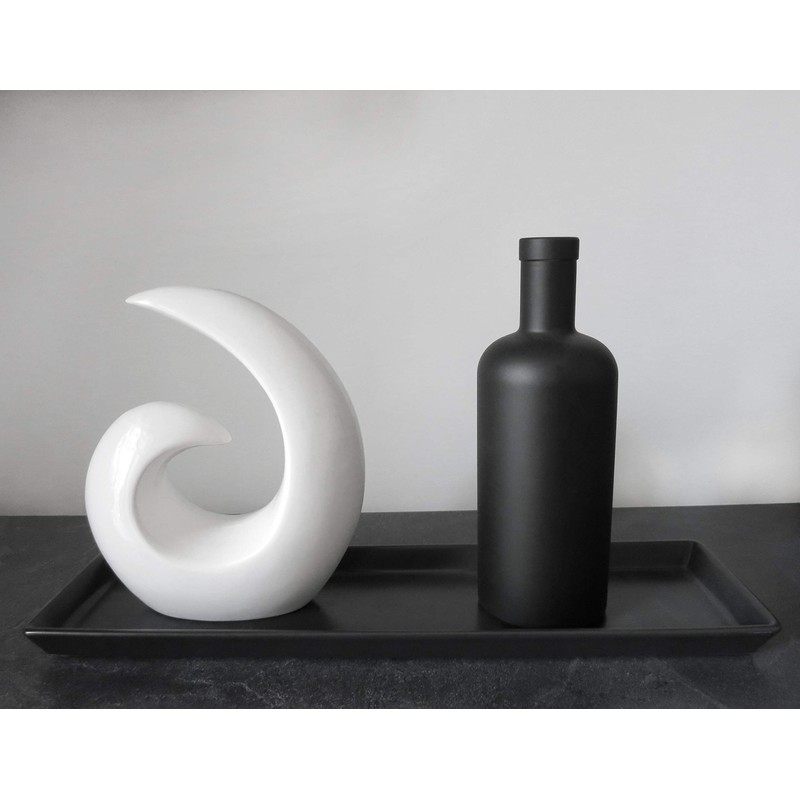 FeinKnick Stylish Ceramic Sculpture – Modern Decoration in White to
