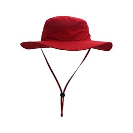 Men Women Outdoor Bucket Hat Fisherman Hat Breathable Quick Drying Sun Protection for Head Circumference 55-60 cm Red