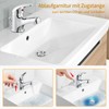 Bathroom Tap with Pull Rod, Small Single Lever Basin Mixer
