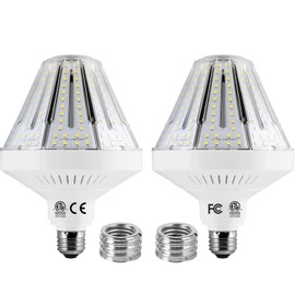 NS 120W LED Bulb (18,500LM) 1200W Equivalent- E39/E26 Base Military-Grade Aluminum, Cooling Fan, ETL/UL Certified, 5000K Daylight, Garage Warehouse High Bay Lighting, Not Dimmable