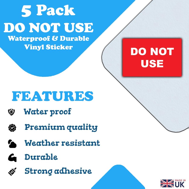 5 Pack - Do Not Use Stickers - Electrical Safety