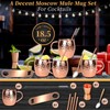 Moscow Mule Copper Mugs Moscow Mule Cups Kit 19oz Set
