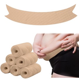 Wesnoy 6 Pcs Cotton Tummy Liners for Sweat Rash Under Belly Sweat Liners for Skin Folds Plus Size(Skin Color,XXL)