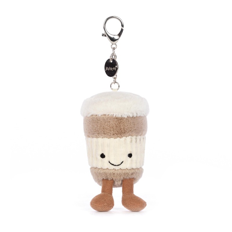 Jellycat Amuseable Coffee-To-Go Bag Keychain, Coffee-to-go, S