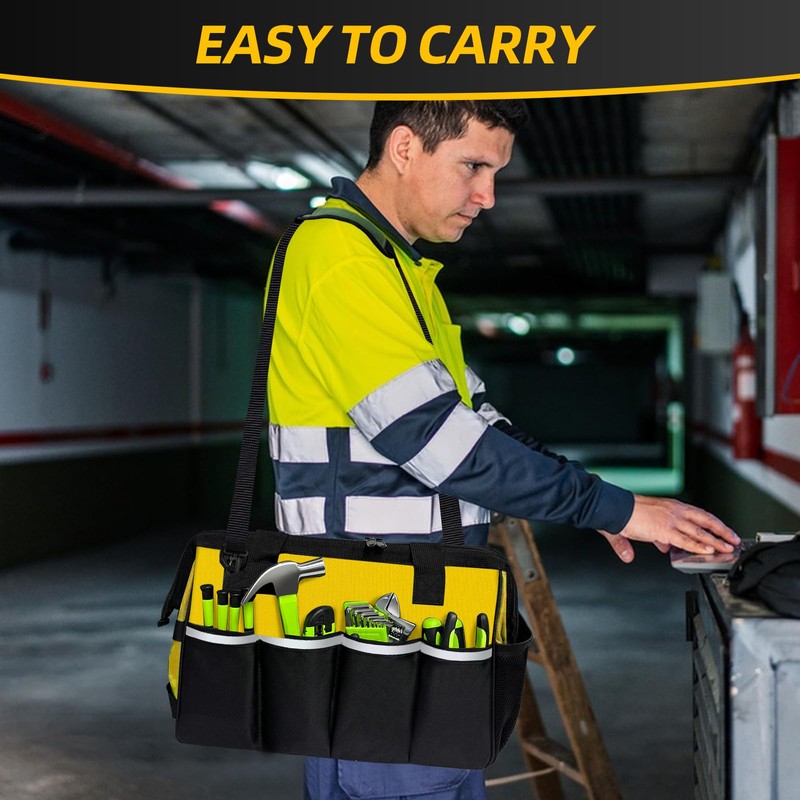 NECKORY Tool Bag, Portable Tool Box Organizer Adjustable Shoulder Strap,