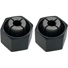 1/4" Router Collet 6.35mm replace For Dewalt DW621 DW616 DW618 Router, For Bosch 1617, 1617EVS, 1618, 1618EVS, 1613, 1613EVS, 1613AEVS Router Part No 326286-04 323-293 2610906283 (2 Pck)