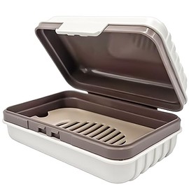 Jabón de Viaje, Bandeja de Jabón de Baño Portátil con Bandeja Adecuada para Baño, Gimnasio (Gris)