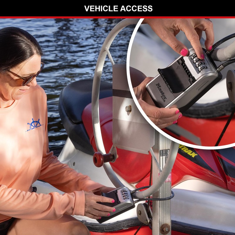 Master Lock 5482EURD Key Safe with New Innovative Design, Flexible