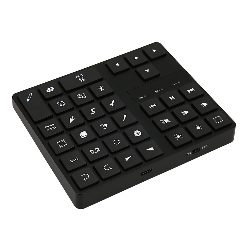 BT5.0 Drawing Keyboard for Procreate, 35 Keys One Handed Wireless